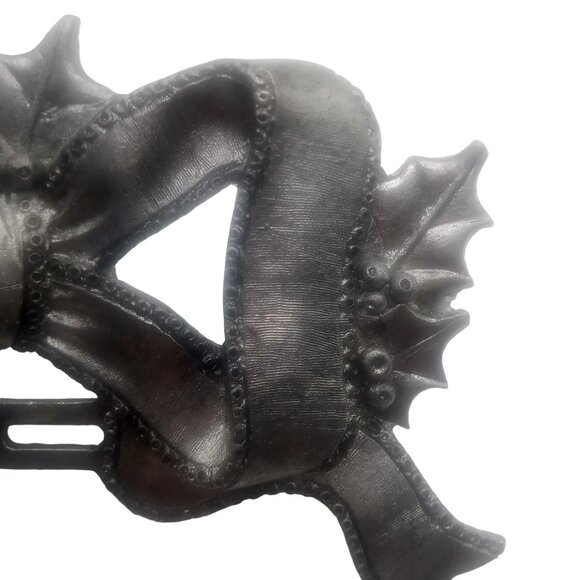 Metzke Pewter Signed1989 Bowtie Holly Hanging Christmas Design Rare Find Vintage - Picture 7 of 10